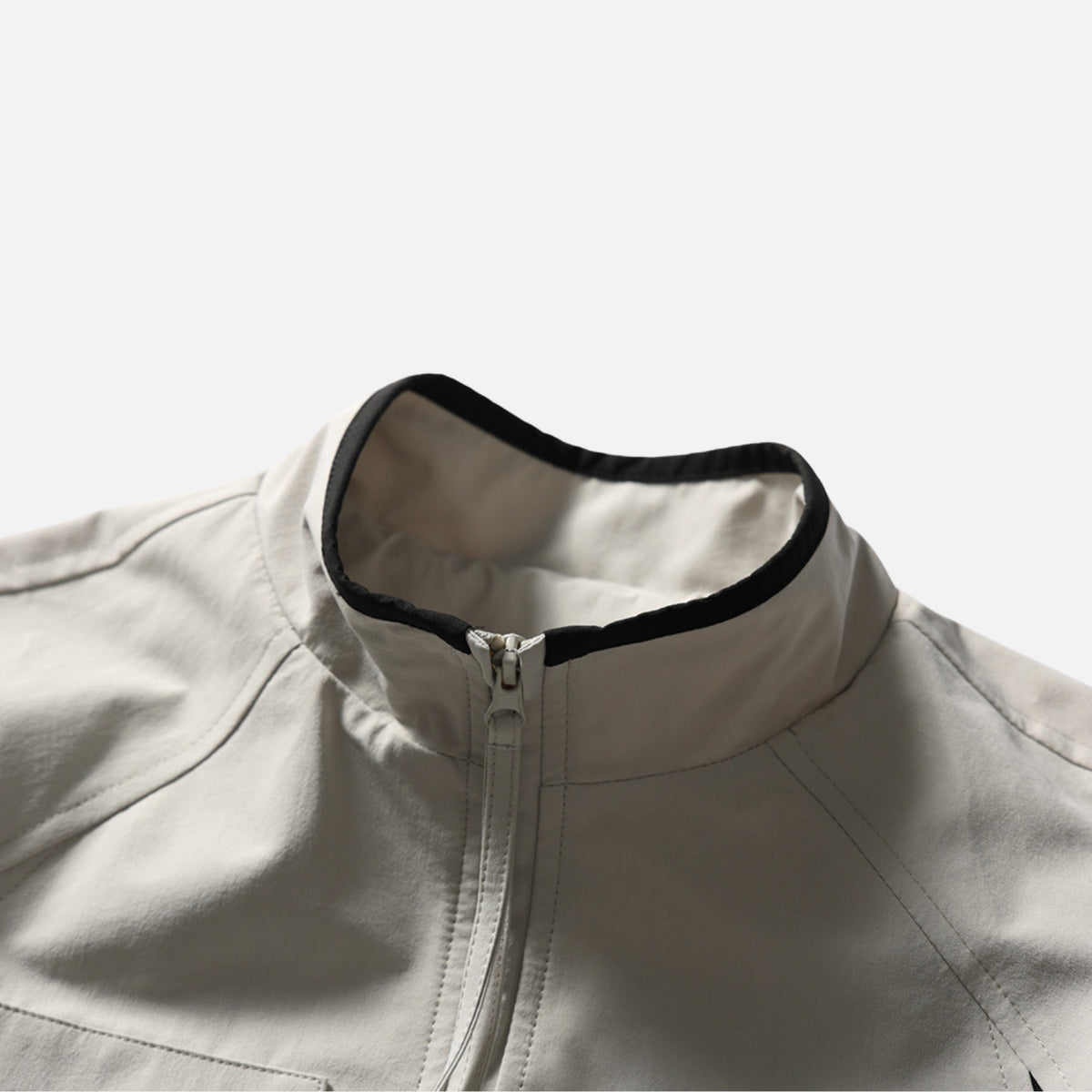 Colorblock Utility Stand Collar Jacket