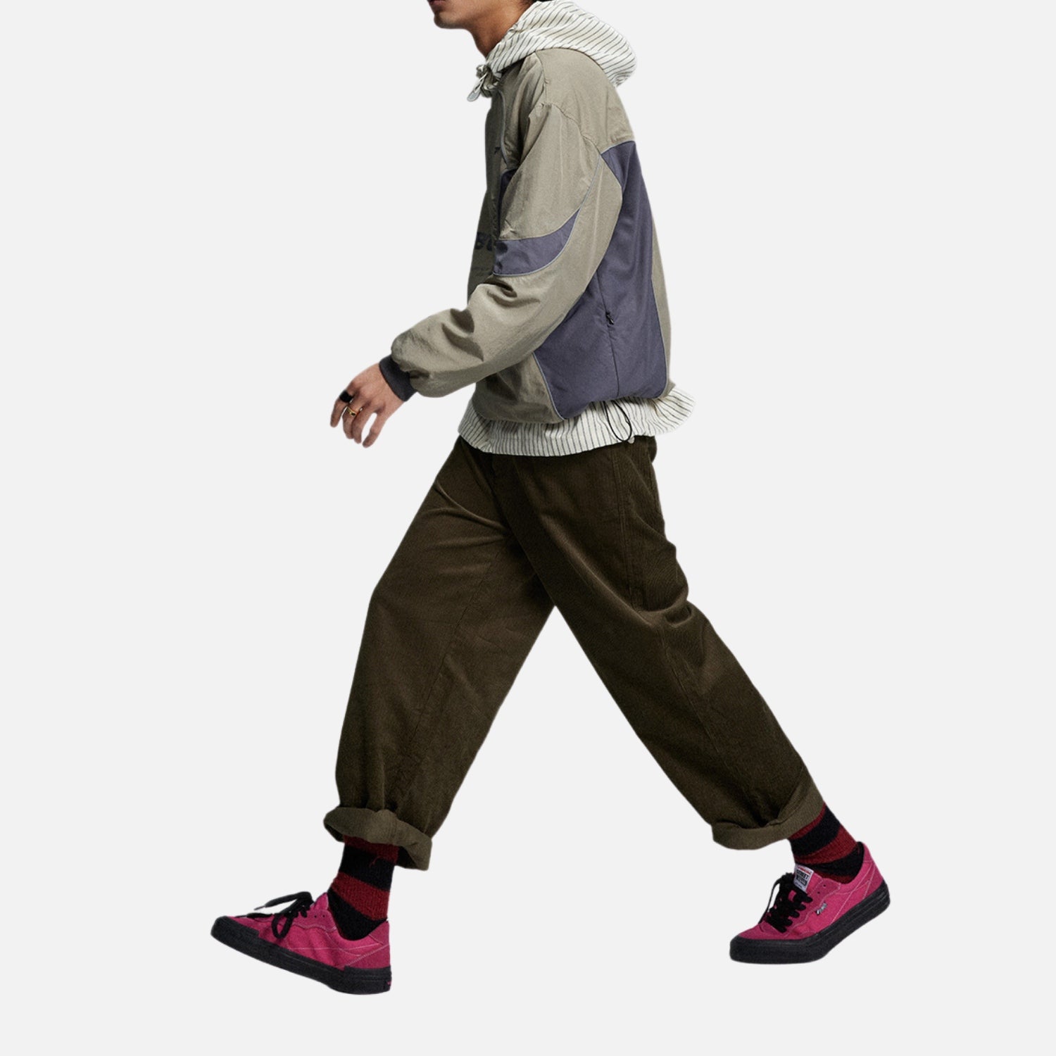 Camiseta de carreras con contraste de colores para exteriores