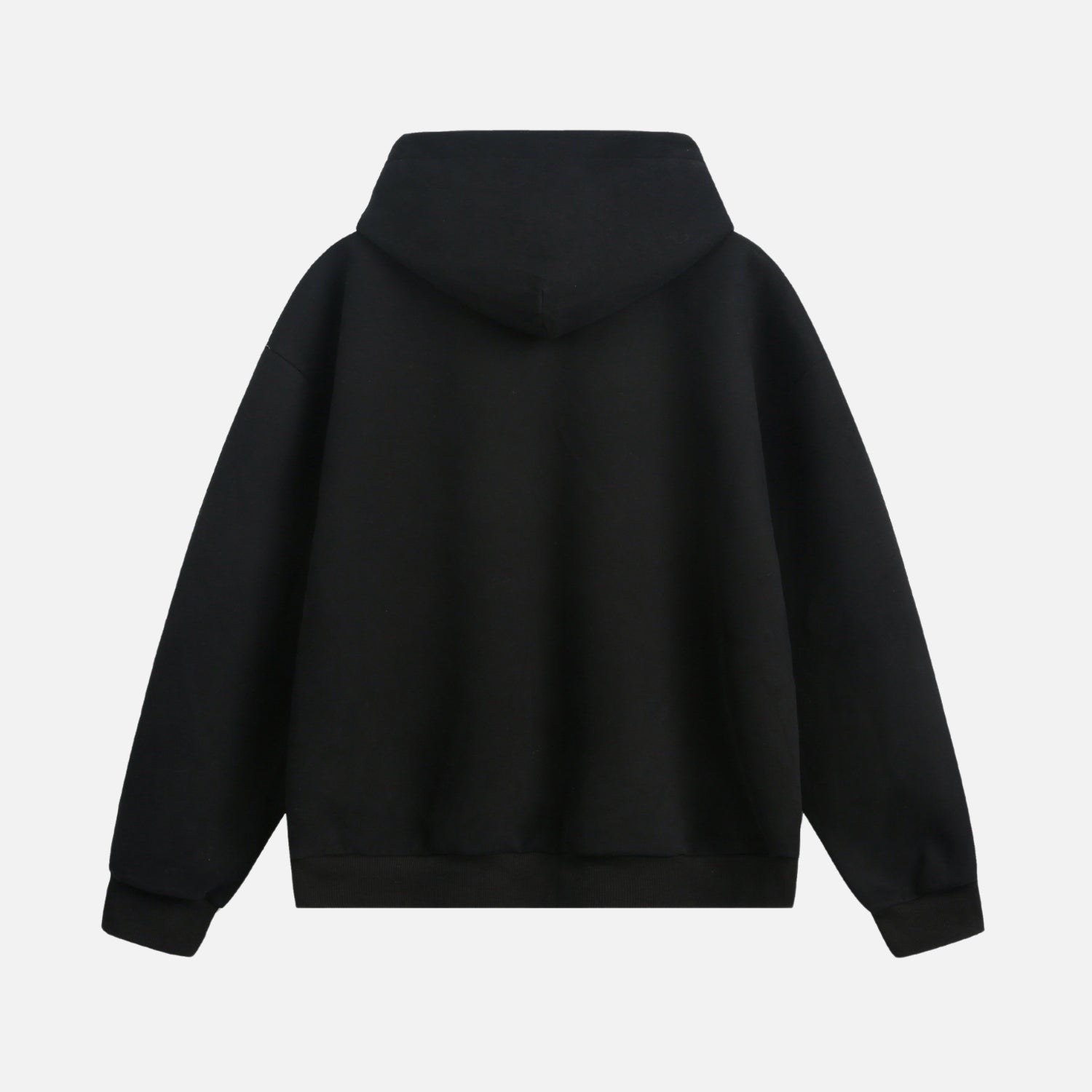 Schwerer, farblich abgesetzter Kapuzenpullover mit Reißverschluss