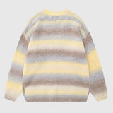 Gradient Striped Knit Cardigan