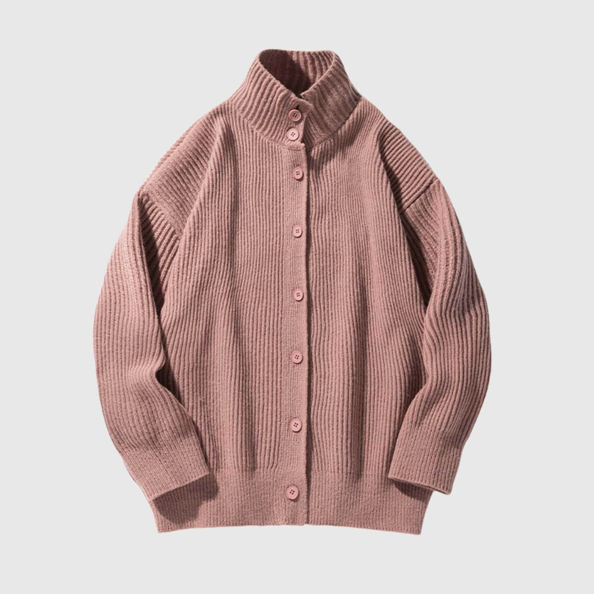 Suéter tipo cárdigan acogedor con botones