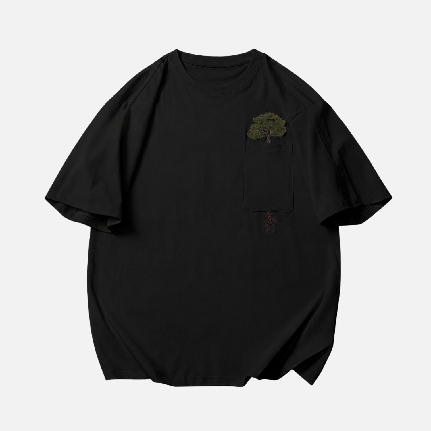 Creative Tree Embroidered Graphic Tee