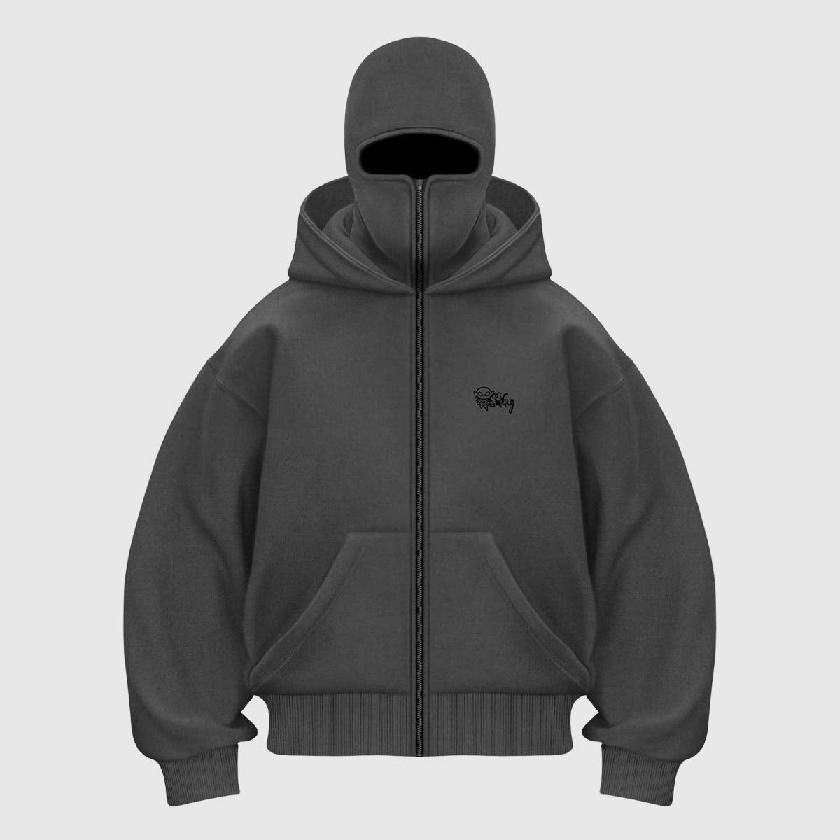 Double Hooded Zip-Up Hoodie