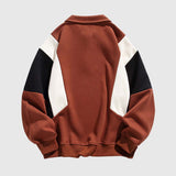 Colorblock Polo Sweatshirt