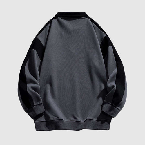 Sweatshirt mit Viertelreißverschluss und Farbblockdesign