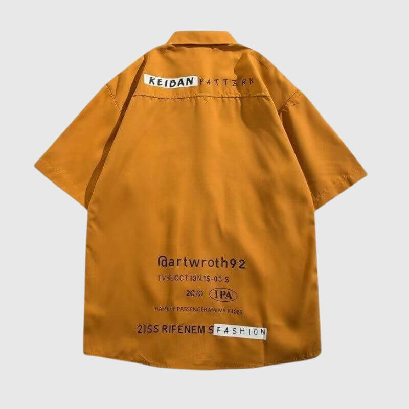 Lässiges Hemd mit Smiley-Buchstaben