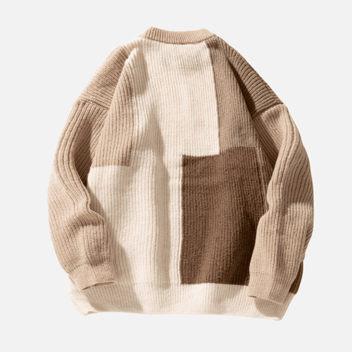 Pullover mit Farbblock-Struktur