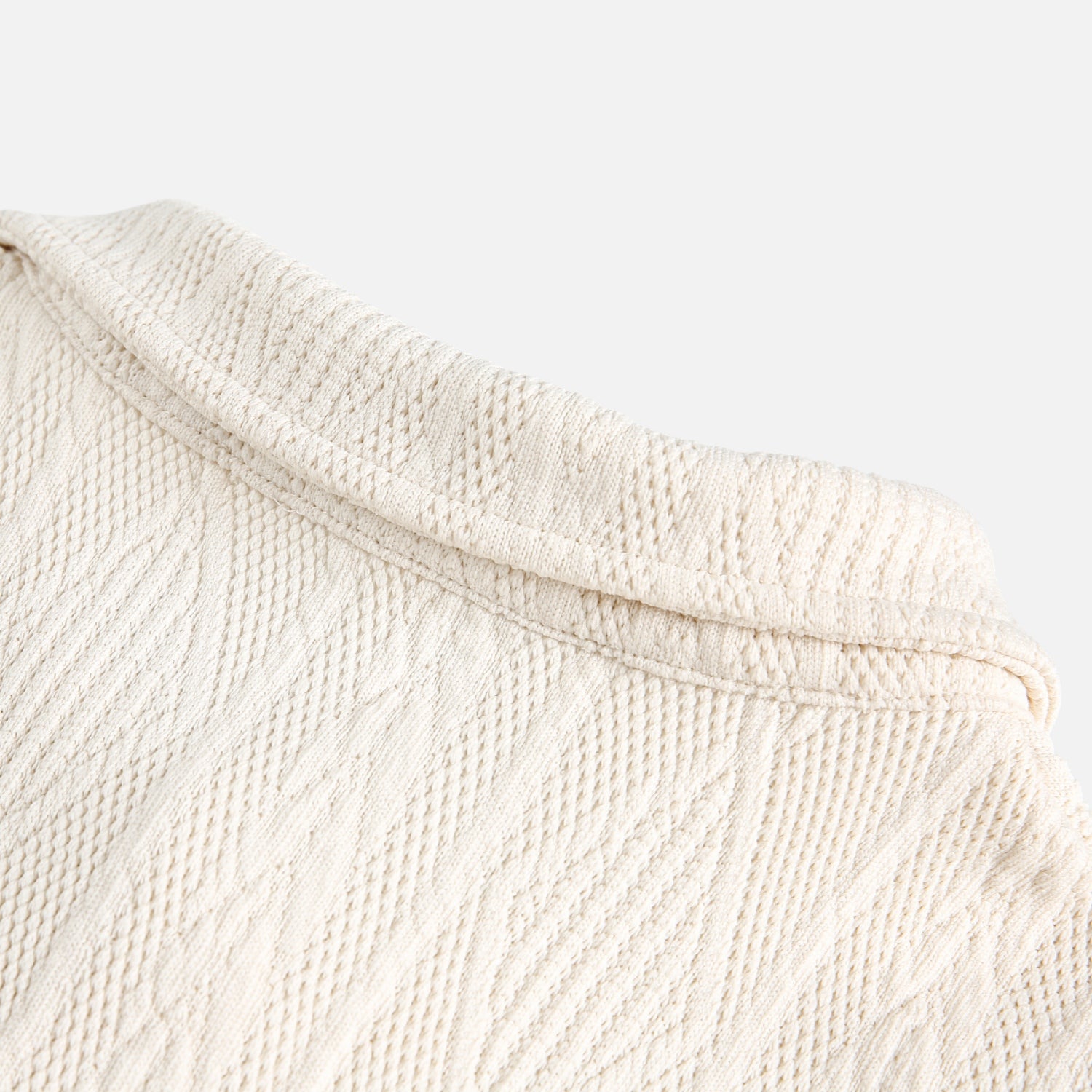 Heavy Jacquard Textured Polo Sweatshirt