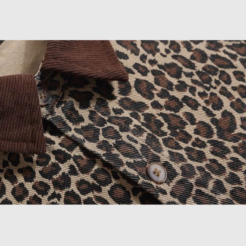 Vintage Leopard Cotton Shirts