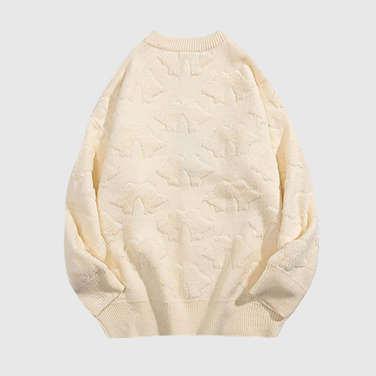 Suéter de punto con lazo navideño