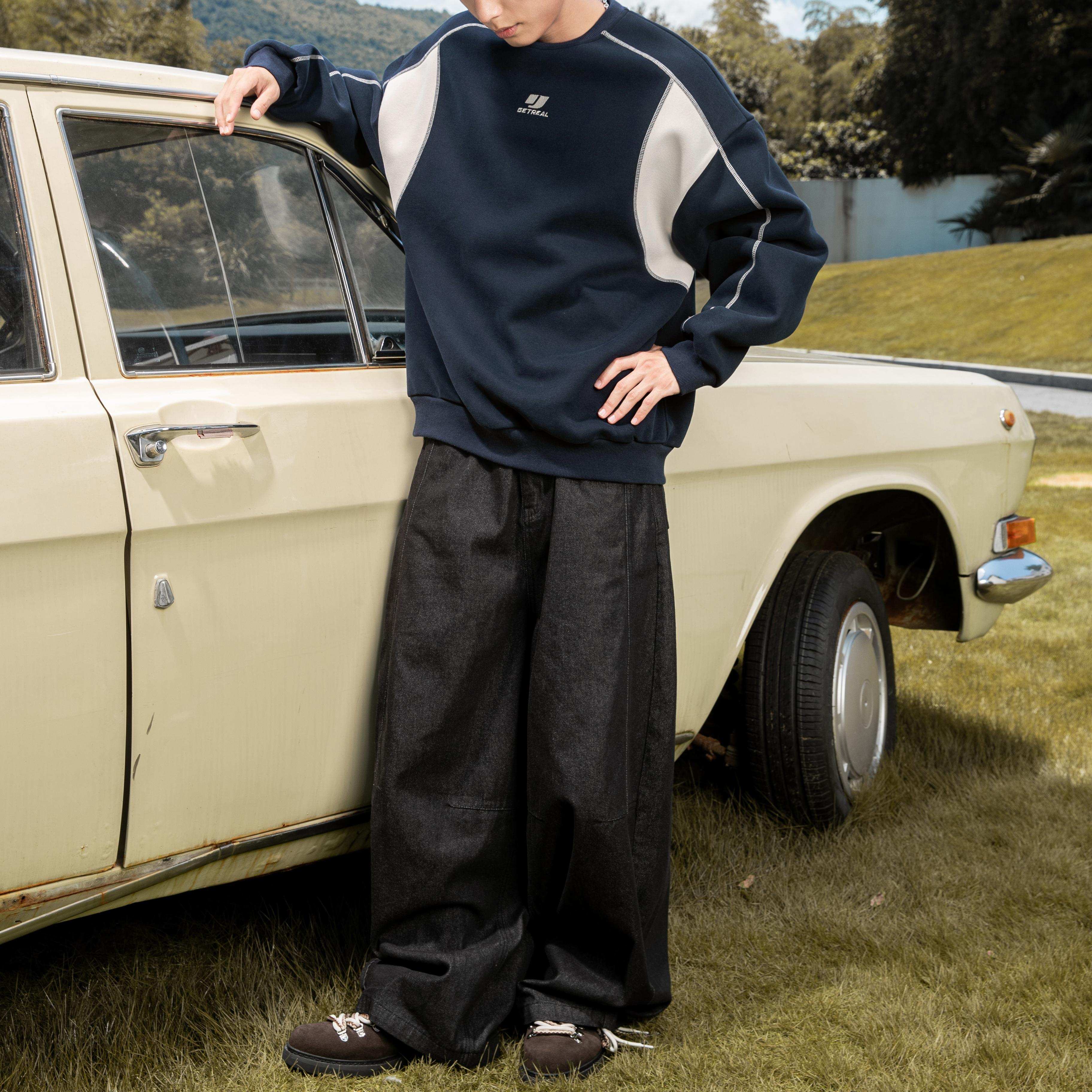 Colorblock Stitch Heavyweight Sweatshirt