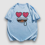 Cartoon Emoticon Printed Tee