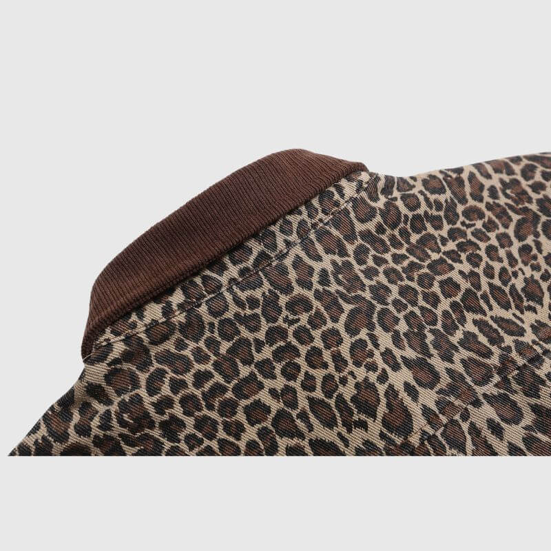 Vintage Leopard Cotton Shirts