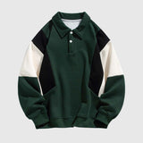 Color-Block Polo Sweatshirt