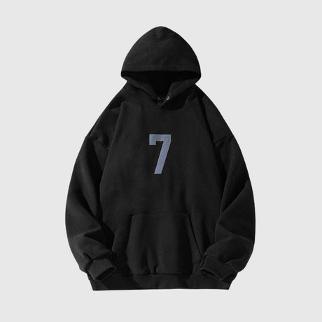 Number “7” Print Hoodie