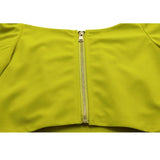 Off-Shoulder Crop Top & Split Skirt Set