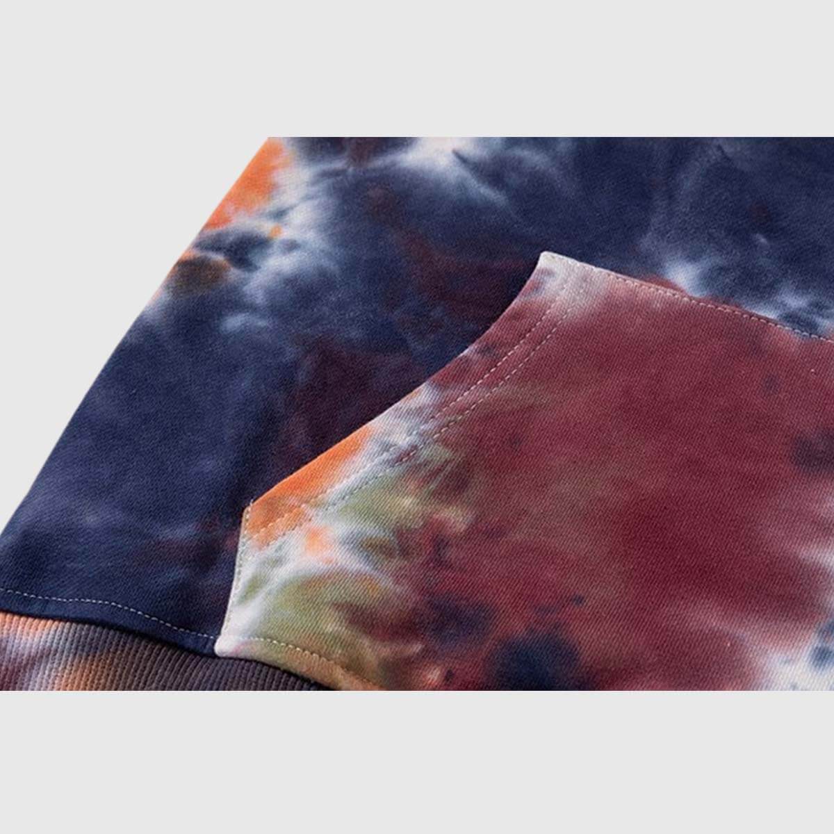 Sudadera con capucha vibrante con efecto tie-dye