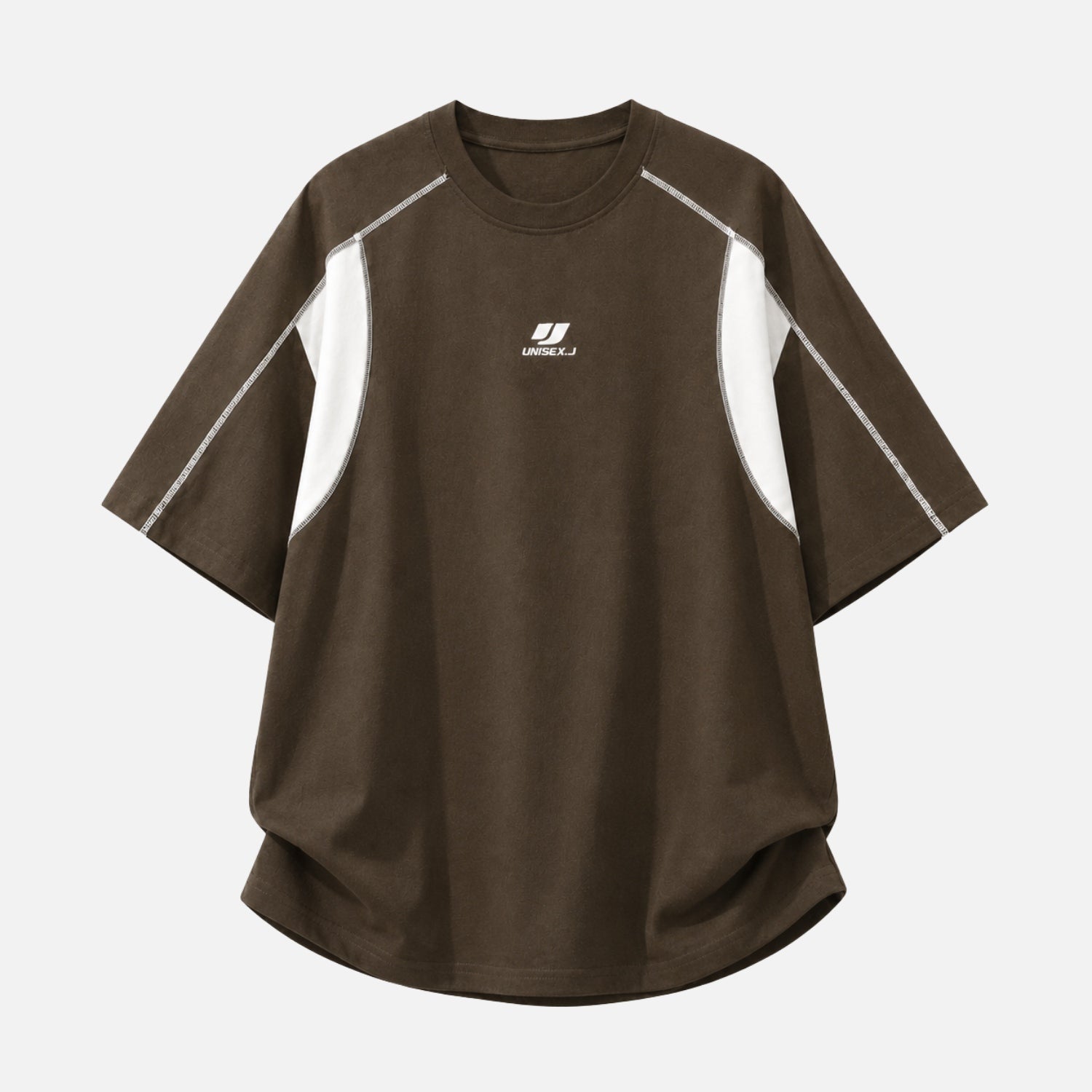 Colorblock Embroidered Cotton T-Shirt