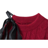 Off-shoulder Twist Design Sweater