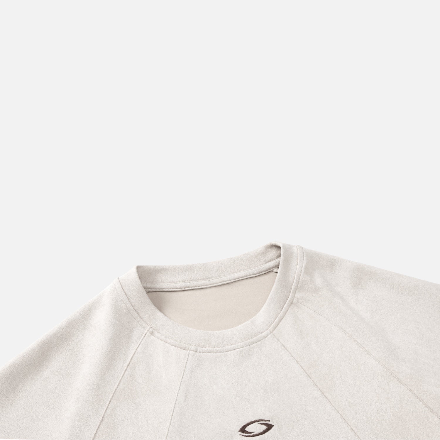 Paneled Faux Suede Short Sleeve Tee