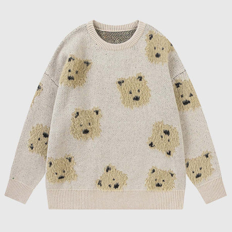 Dog Pattern Knit Sweater