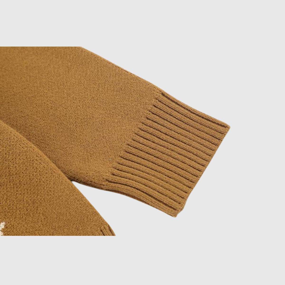 Suéter de punto con bordado gráfico