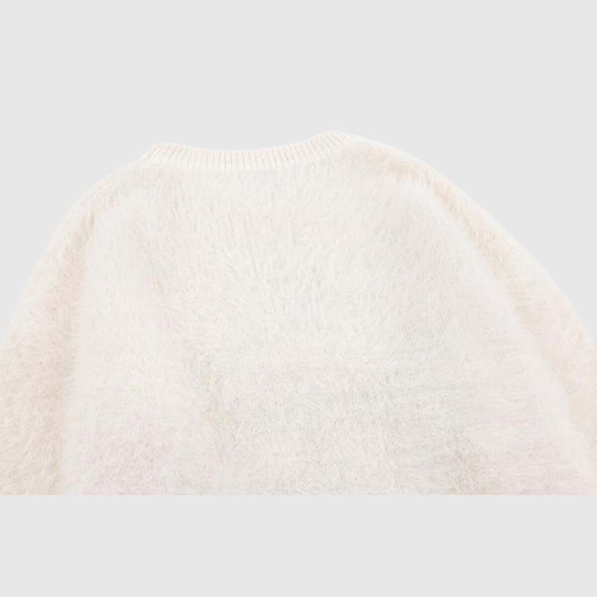 Suéter con diseño de gato peludo