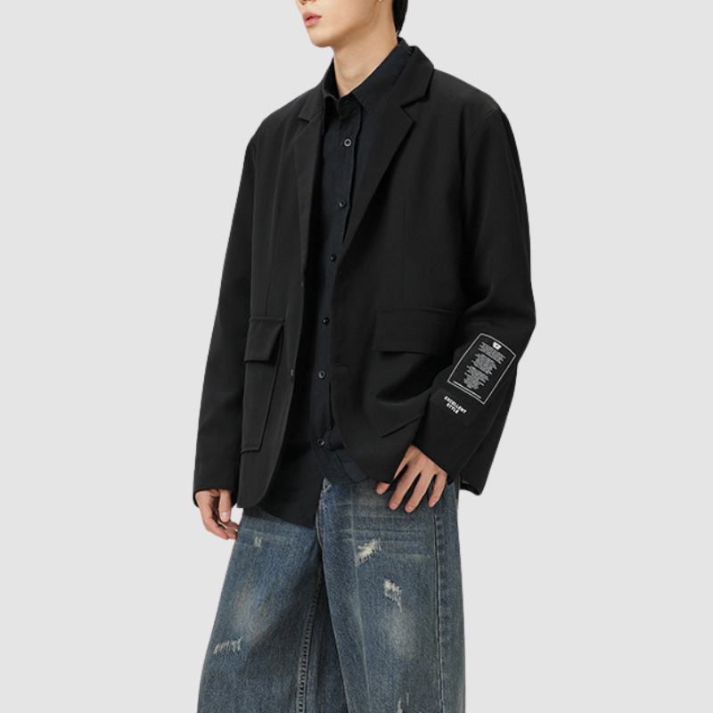 Patch Pockets Casual Blazer