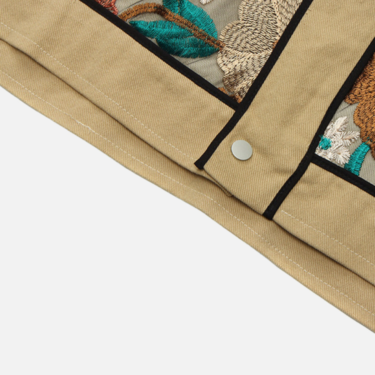 Embroidered Flower Patchwork Jacket