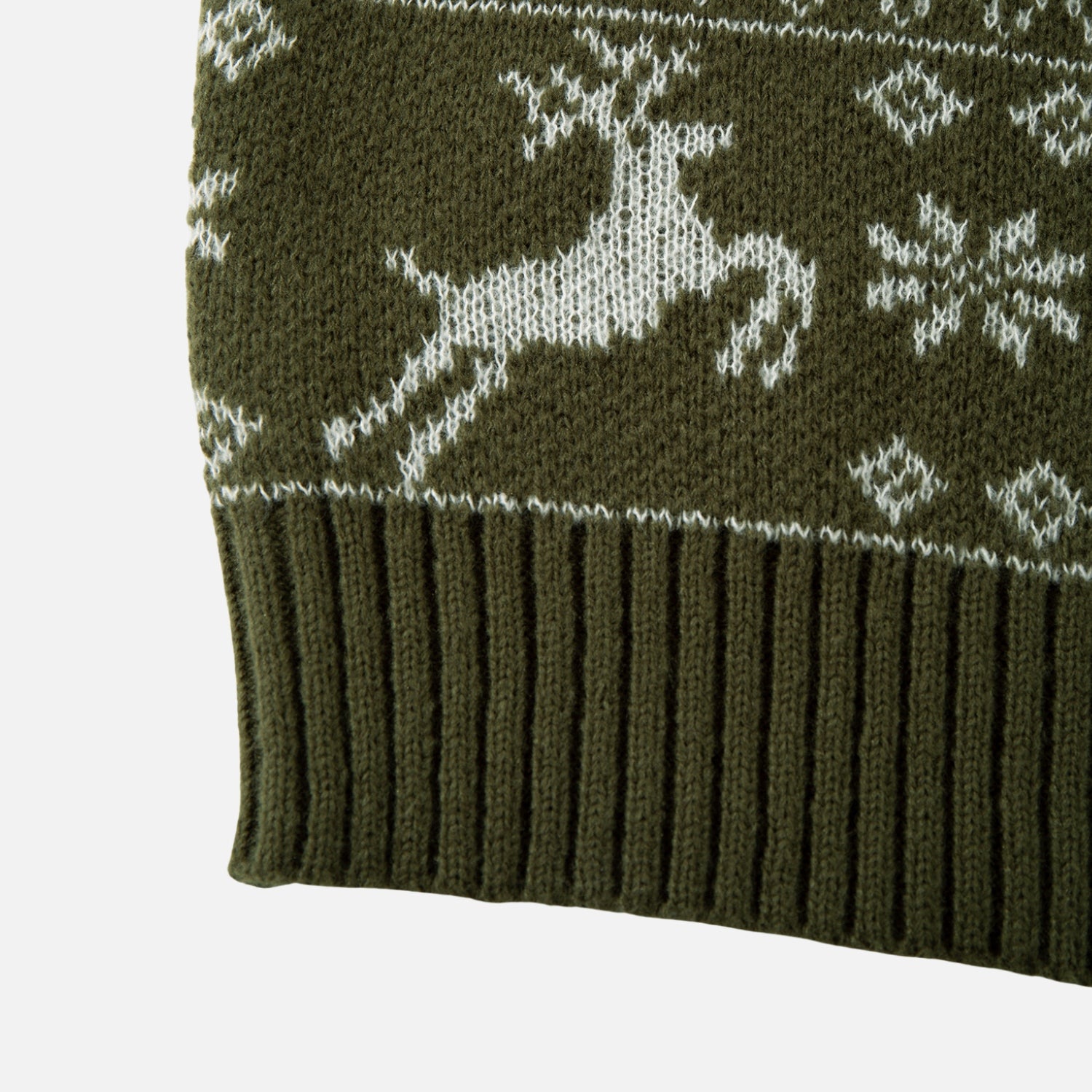 Suéter navideño de punto con diseño de reno