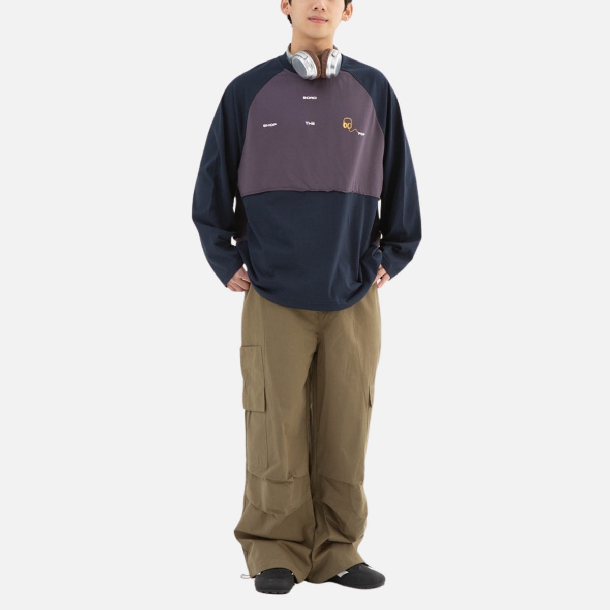Japanese Colorblock Long Sleeve Tee