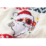 Cute Santa Embroidered Pullover