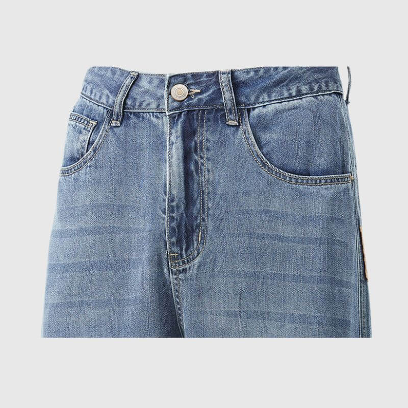 Vaqueros rectos de seda de hielo