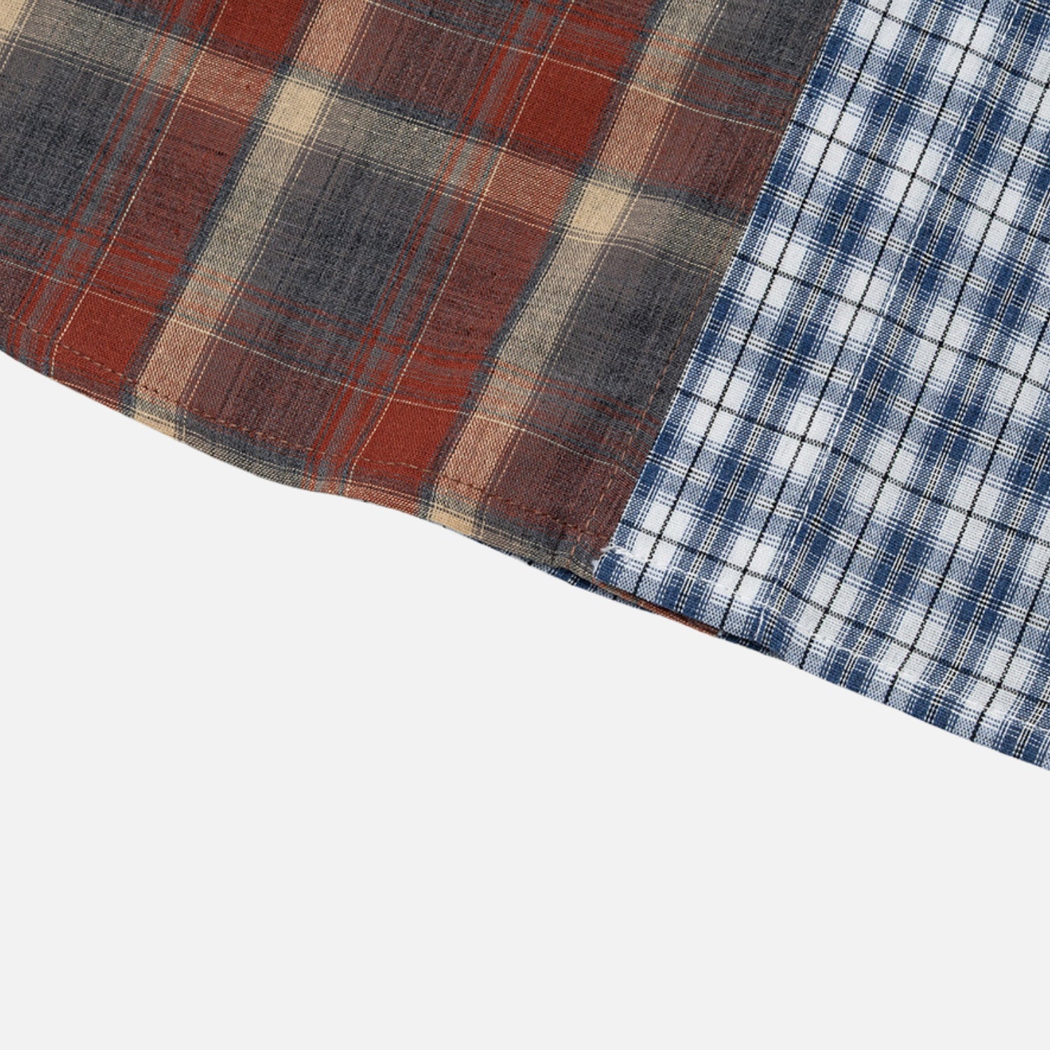 Japanese Vintage Colorblock Cotton Shirt