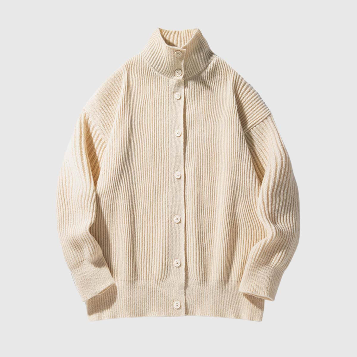 Suéter tipo cárdigan acogedor con botones