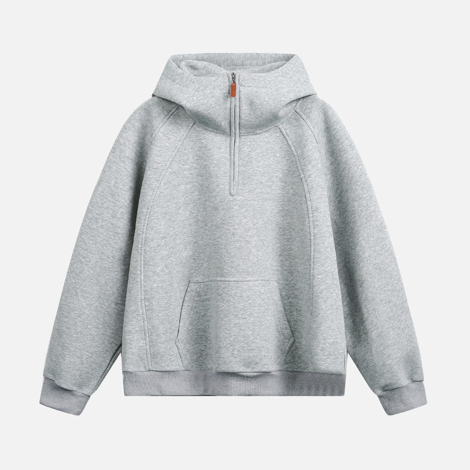 Structured Paneled Hooded Sweatshirt