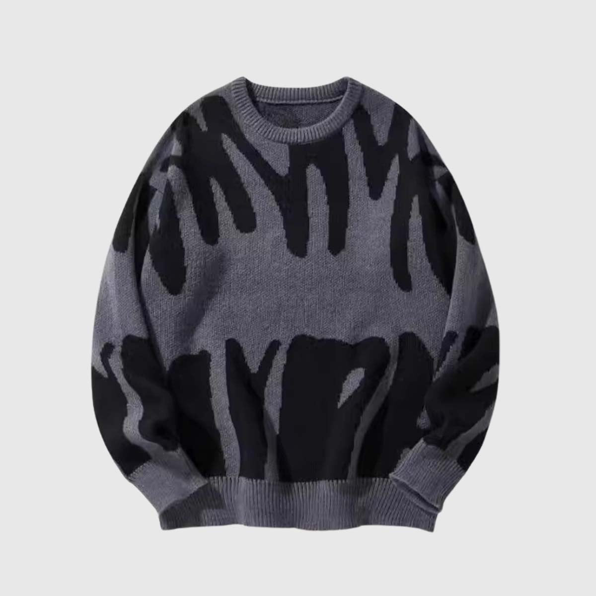 Irregular Color Contrast Design Sweater