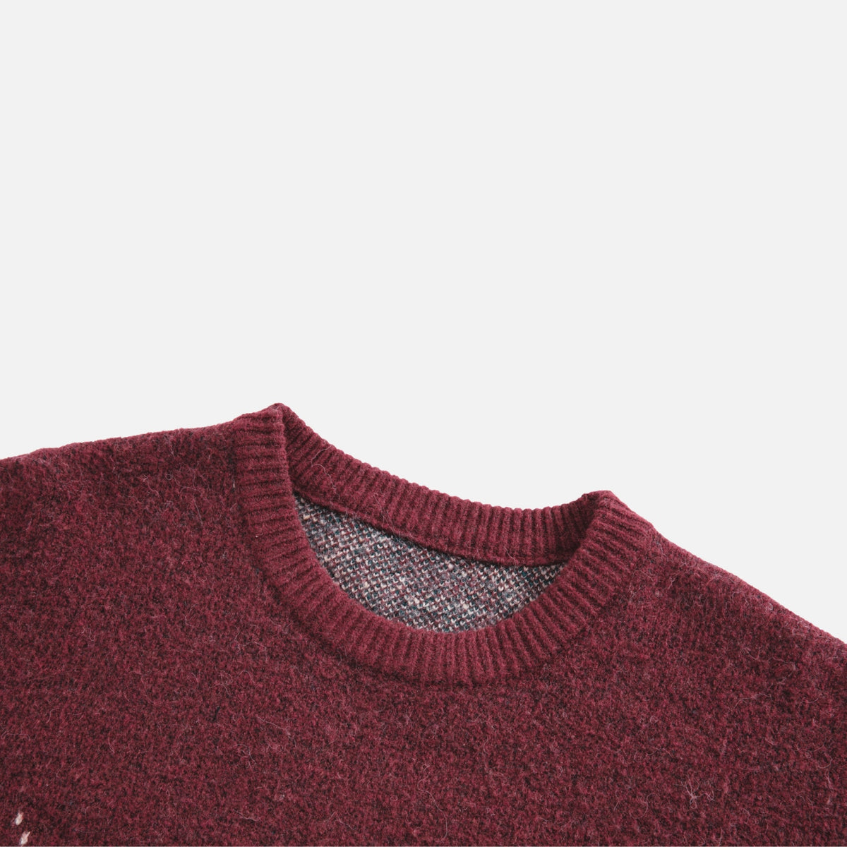Vintage Diamond Colorblock Crewneck Sweater