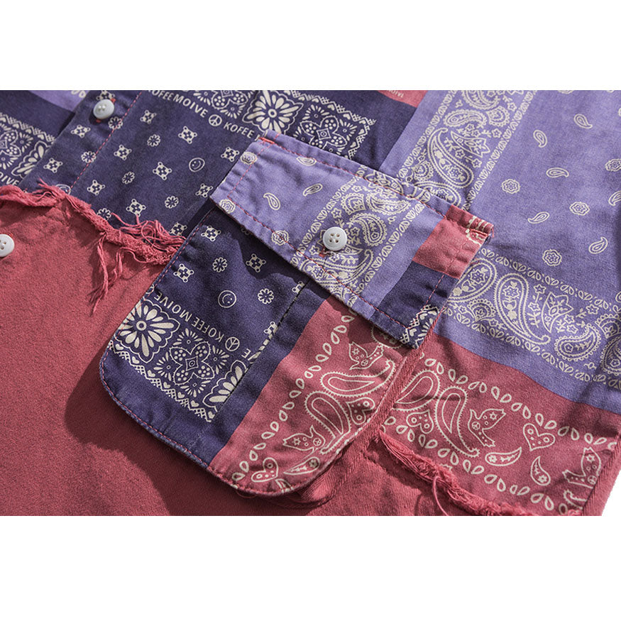 Ethnic Cotton Contrast Shirts