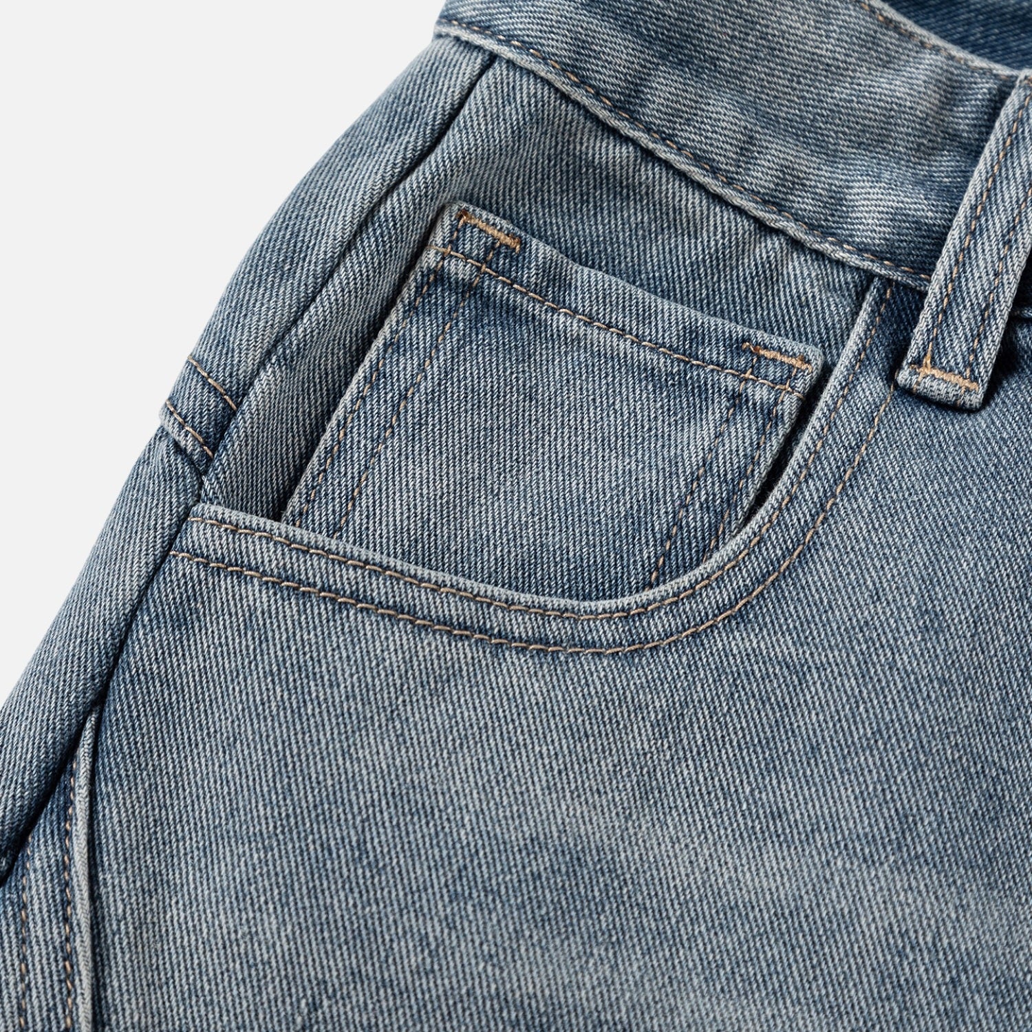 Vintage Washed Panel Baggy Jeans