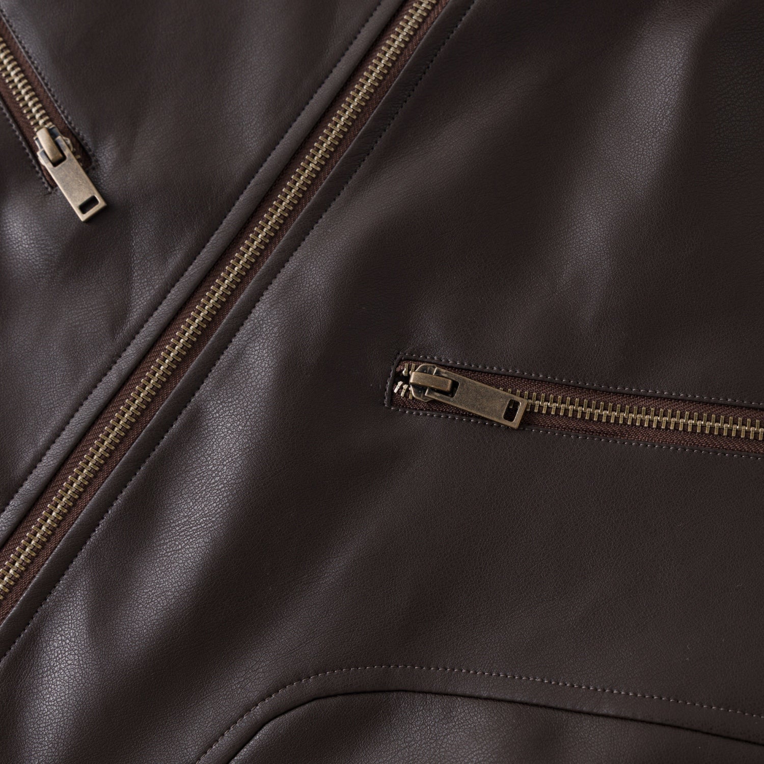 Vintage PU Leather Moto Jacket