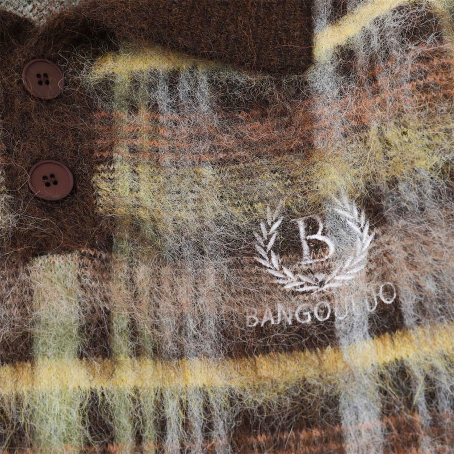 Vintage Plaid Brushed Knit Sweater