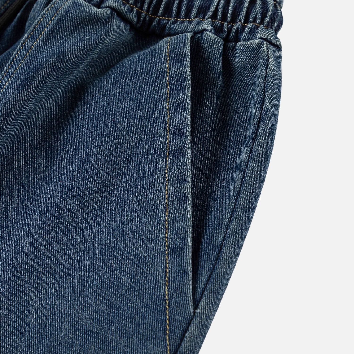 Vintage Washed Paneled Denim Pants