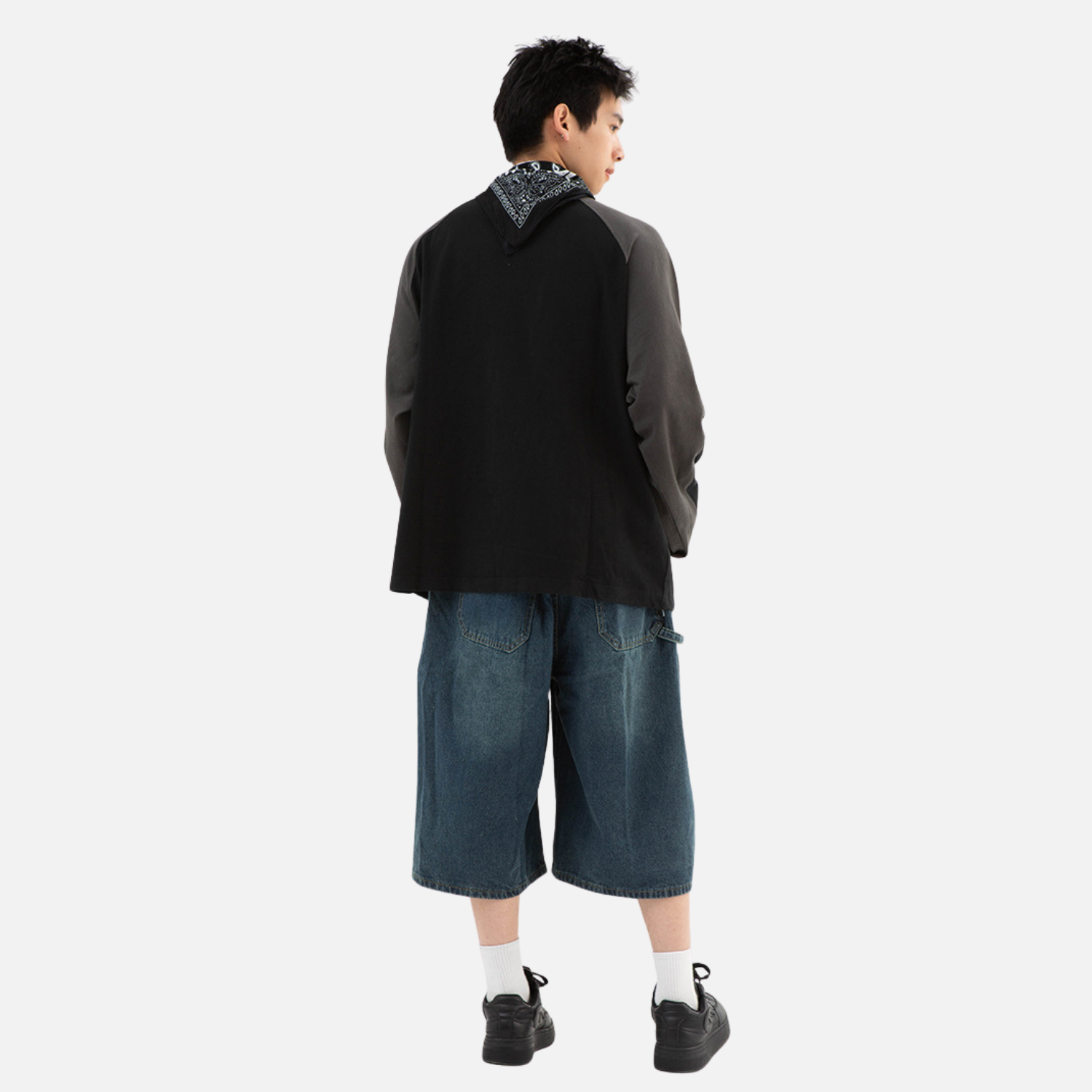 Colorblock Cotton Crewneck Sweatshirt