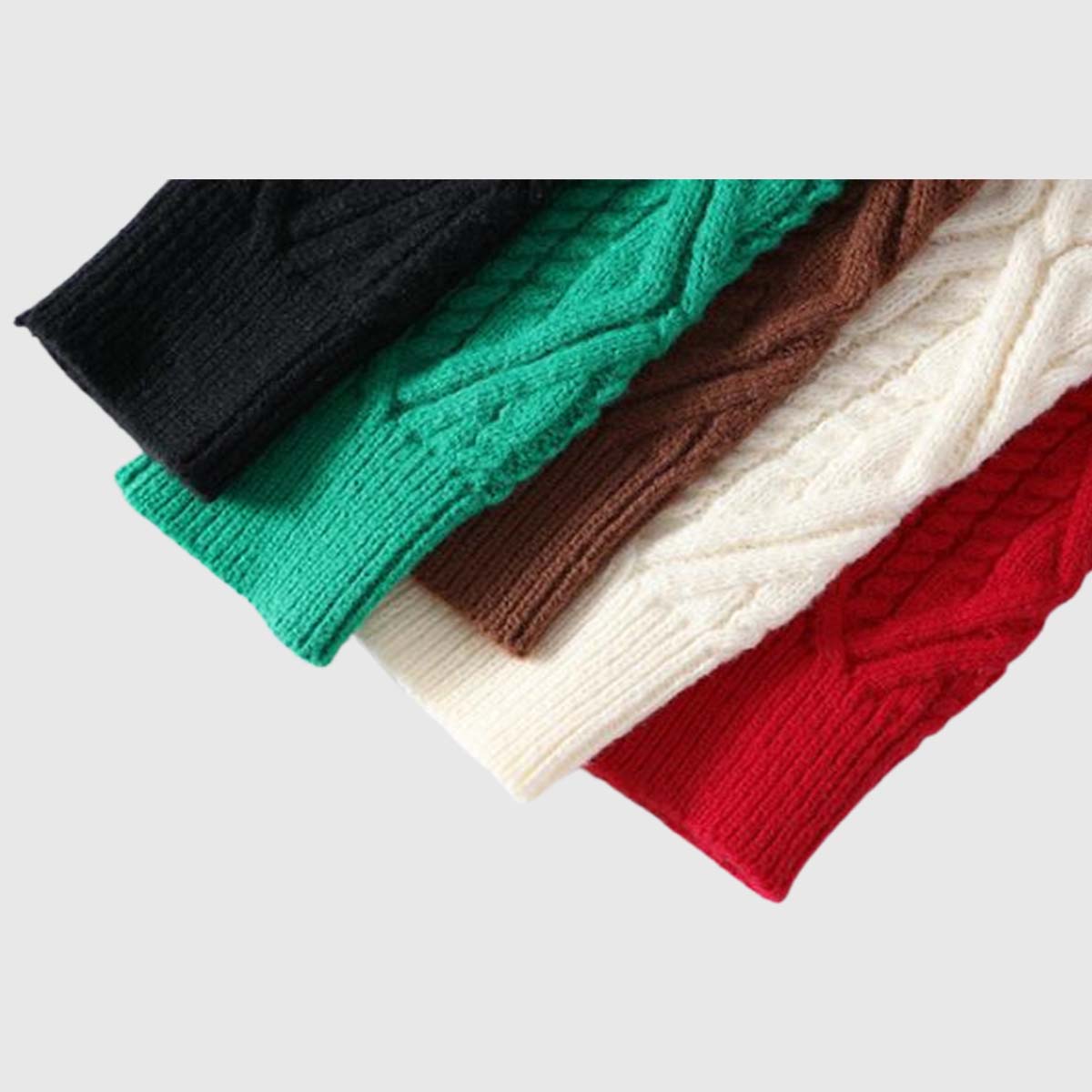 Colorblock Cable Sweater