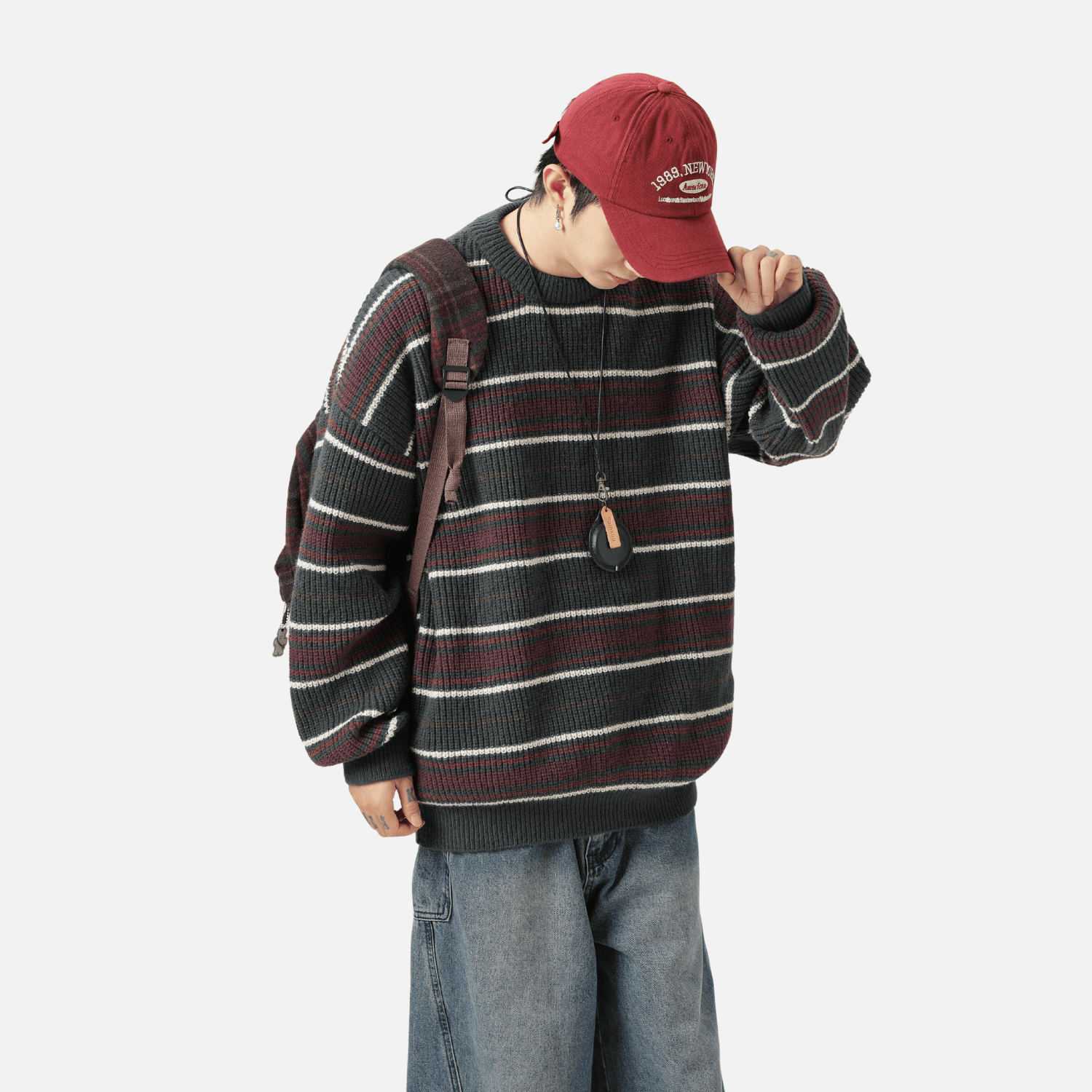 Vintage Striped Knit Sweater