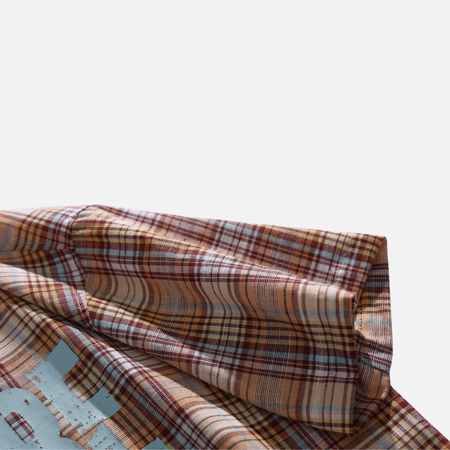 Vintage Plaid Print Cotton Shirt