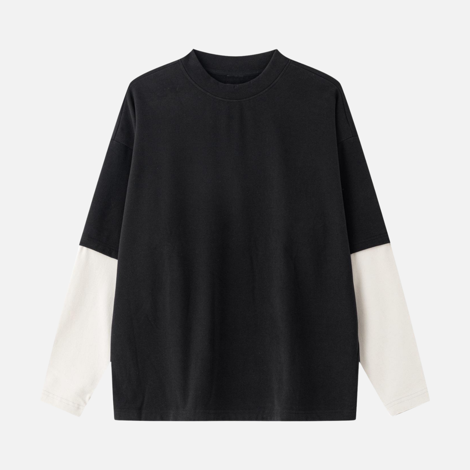 Layered Coral Fleece Long Sleeve Tee