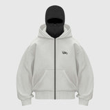 Double Hooded Zip-Up Hoodie