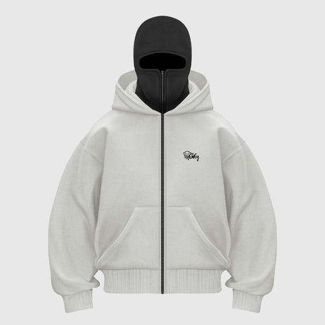 Double Hooded Zip-Up Hoodie